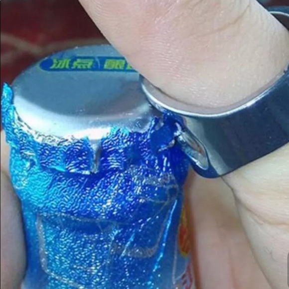 Stainless Steel Ring & Beer Cap Bottle Opener - Picture 5 of 6